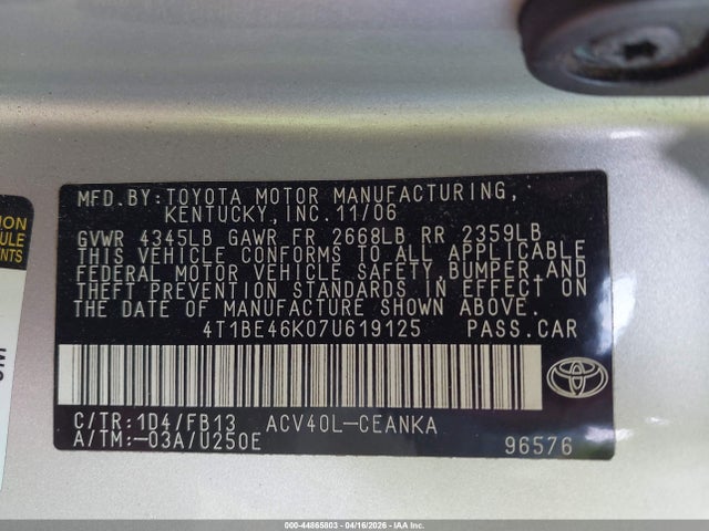 Toyota Camry Le