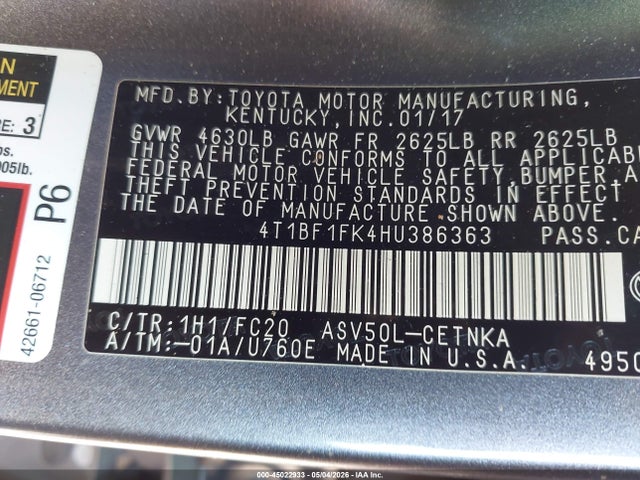 Toyota Camry Le