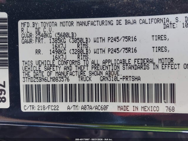Toyota Tacoma Sr5 V6