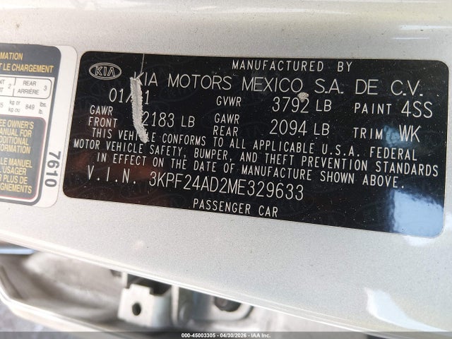 Kia Forte Lxs
