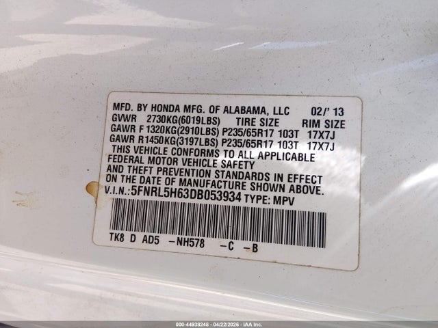 Honda Odyssey Ex-l