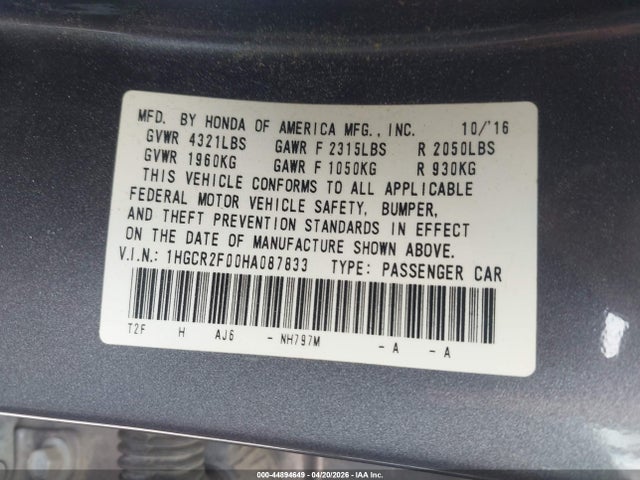 Honda Accord Ex
