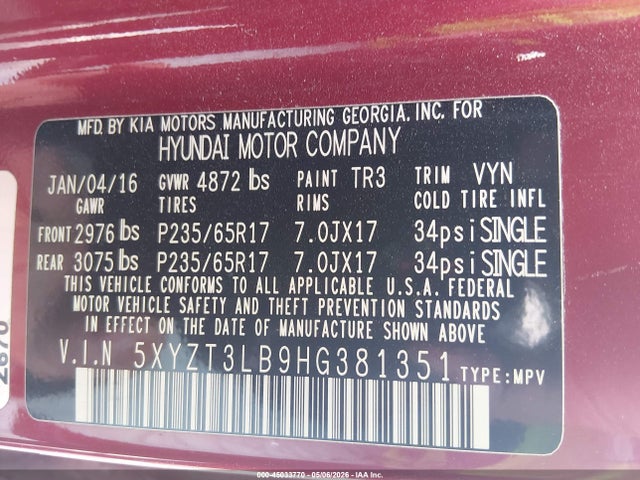 Hyundai SANTA FE 2.4l