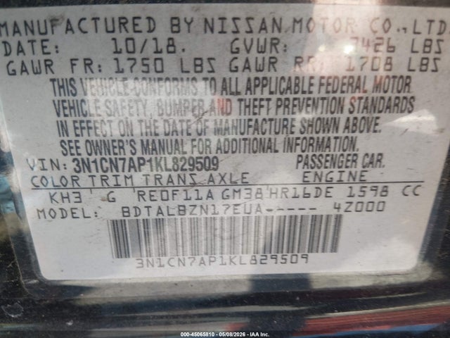 Nissan Versa 1.6 Sv