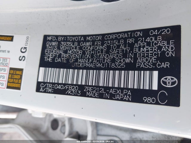 Toyota Corolla Le