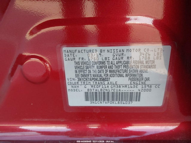 Nissan Versa 1.6 Sv