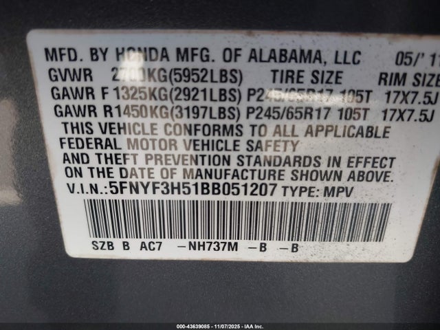 Honda Pilot Ex-l