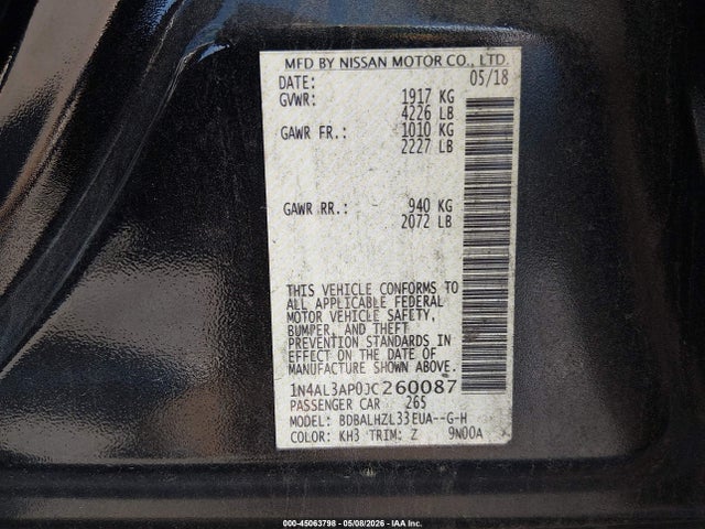 Nissan Altima 2.5 Sr