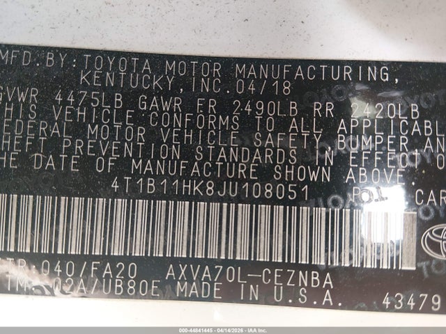 Toyota Camry Le