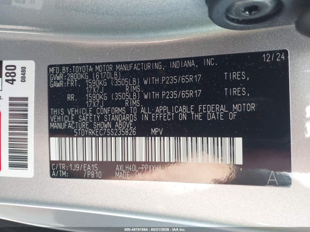 Toyota Sienna Xle