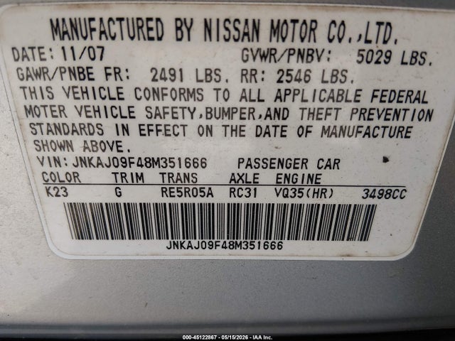 INFINITI Ex Journey