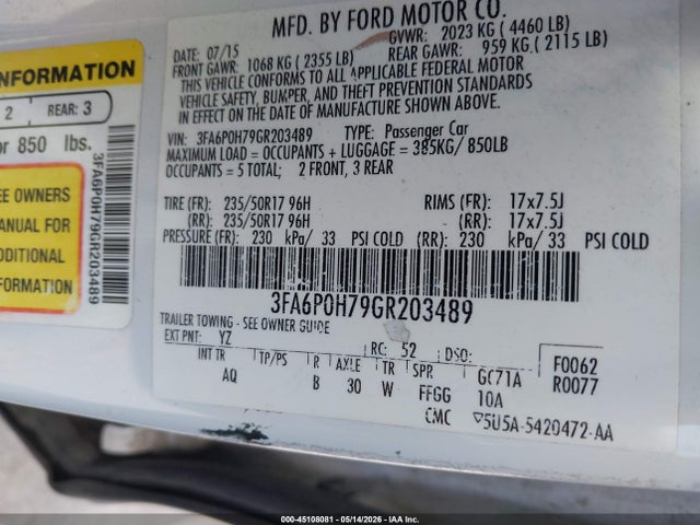 Ford Fusion Se