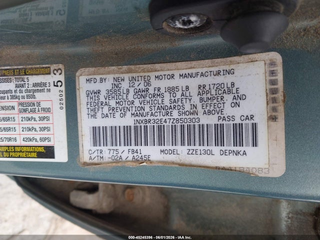 Toyota Corolla Le