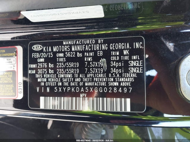 Kia Sorento 3.3l Sxl