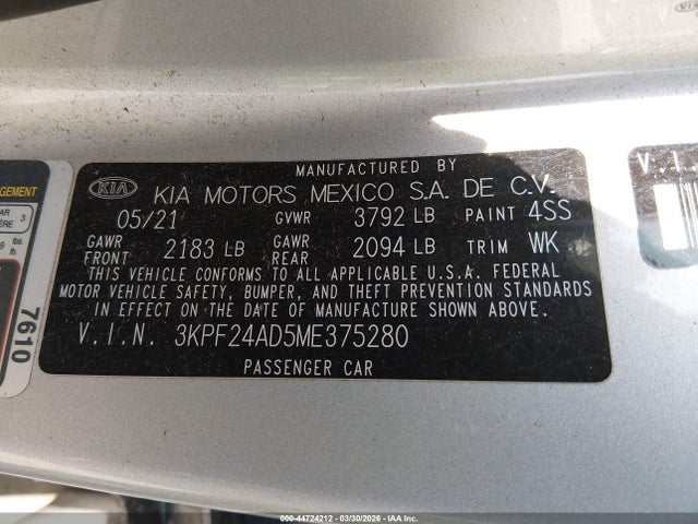 Kia Forte Lxs