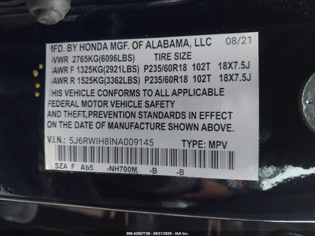 Honda CR-V Awd Ex-l
