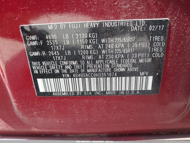 Subaru Outback 2.5i Premium