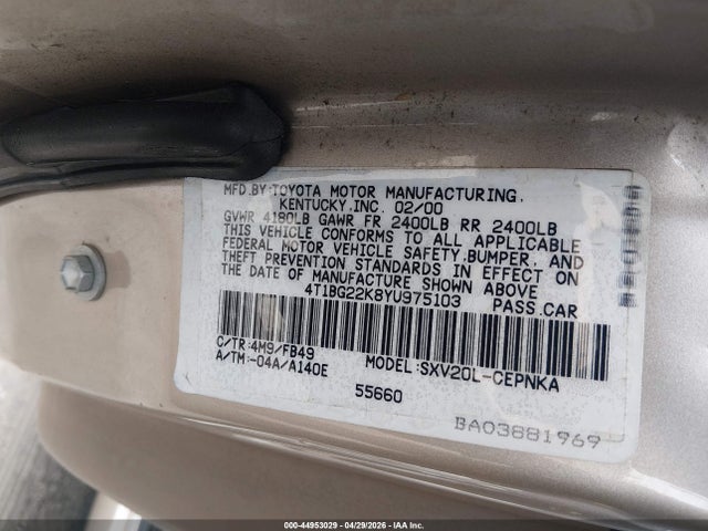 Toyota Camry Le