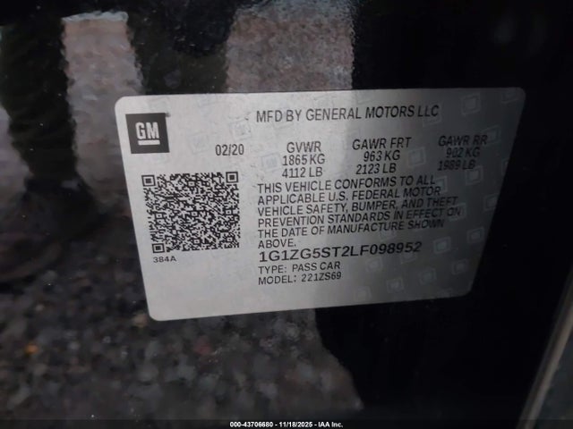 Chevrolet Malibu Fwd Rs