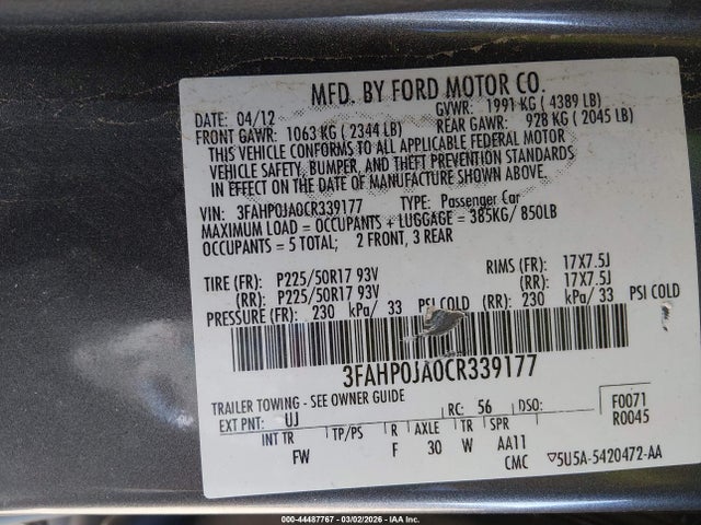 Ford Fusion Sel