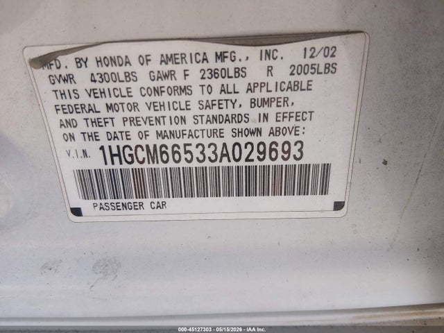 Honda Accord 3.0 Ex
