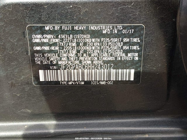 Subaru Crosstrek 2.0i Premium