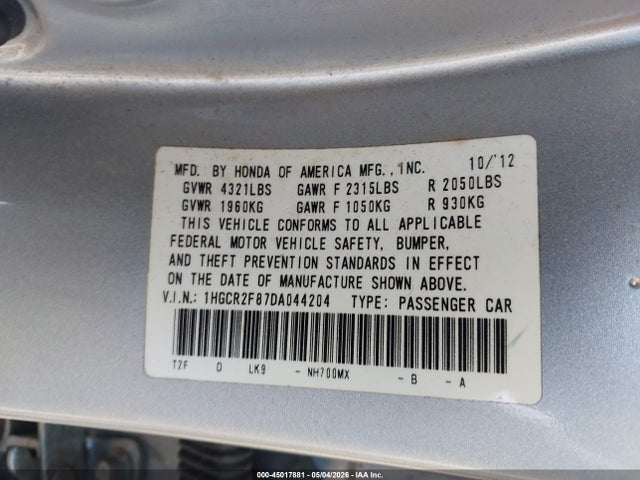 Honda Accord Ex-l