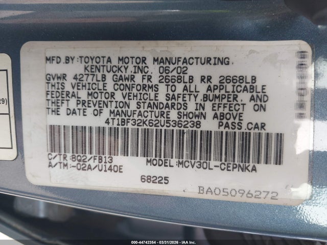 Toyota Camry Le V6