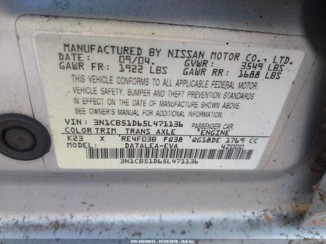 Nissan Sentra 1.8s