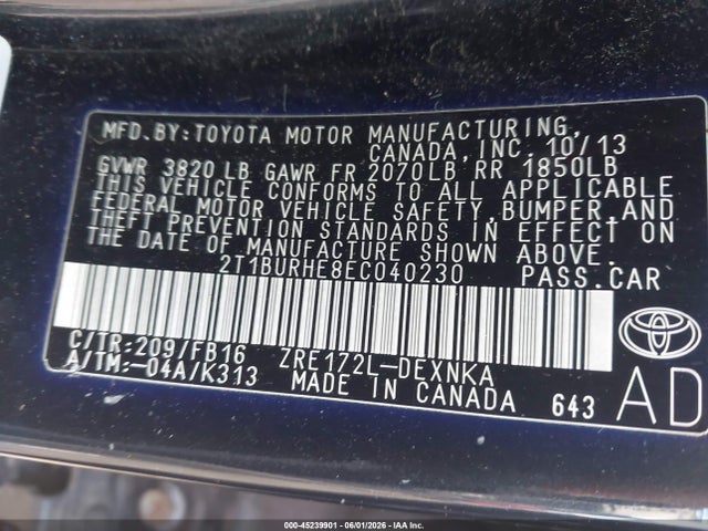 Toyota Corolla Le Plus