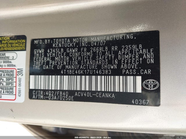 Toyota Camry Le