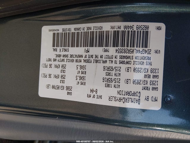 Dodge Grand Caravan Sxt
