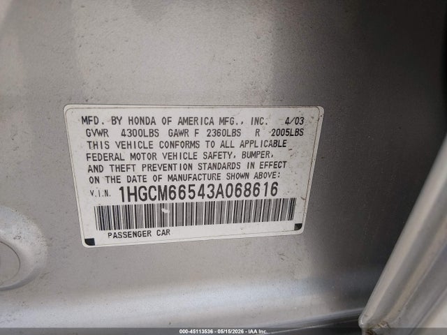Honda Accord 3.0 Ex
