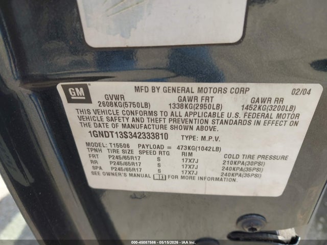 Chevrolet Trailblazer Lt