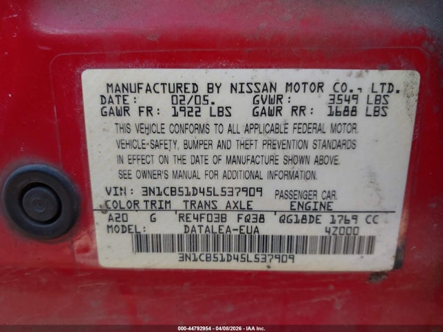 Nissan Sentra 1.8s