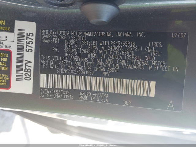 Toyota Sienna Le