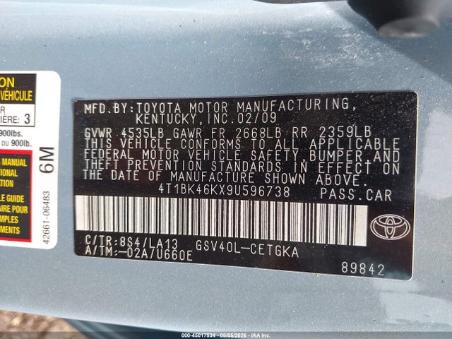 Toyota Camry Xle V6