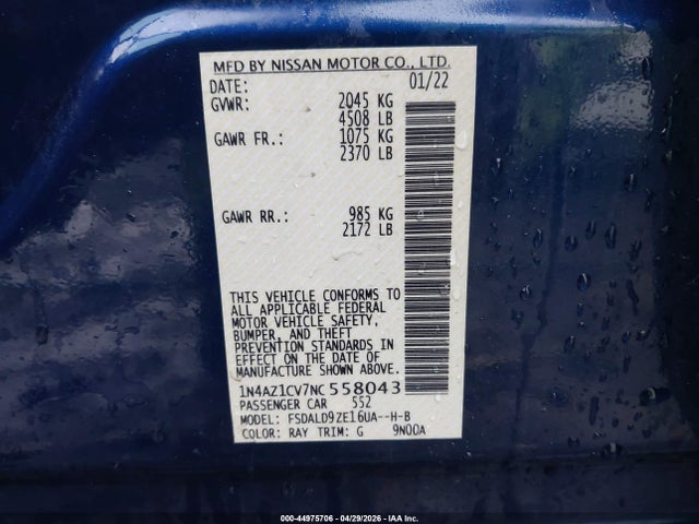 Nissan LEAF Sv 40 Kwh