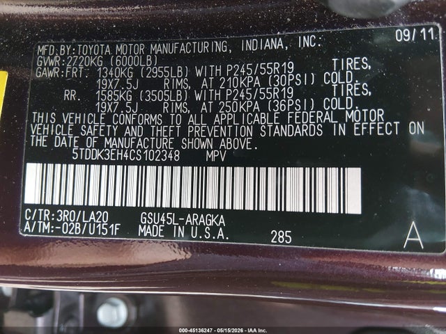 Toyota Highlander Limited V6