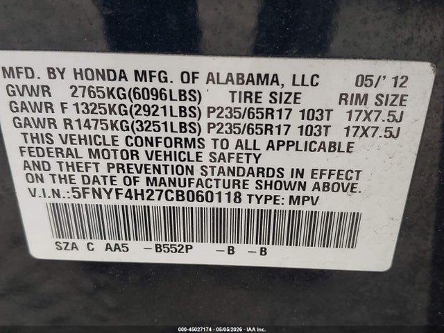 Honda Pilot Lx