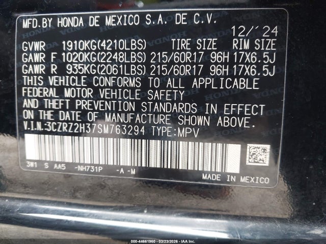 Honda HR-V Awd Lx