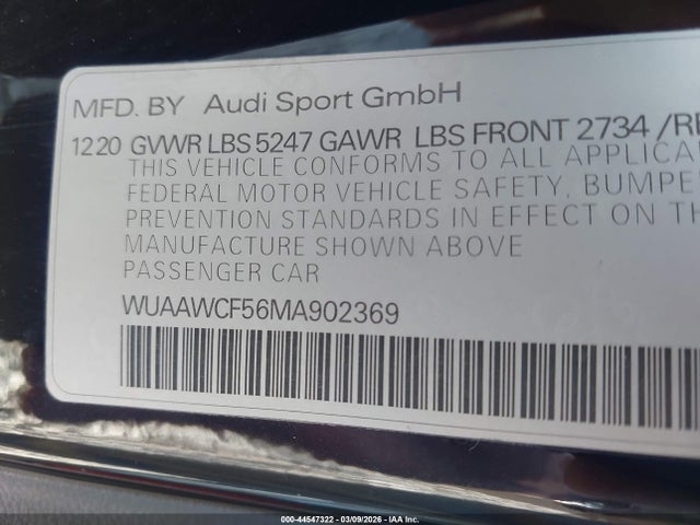 Audi Rs Tfsi Quattro Tiptronic