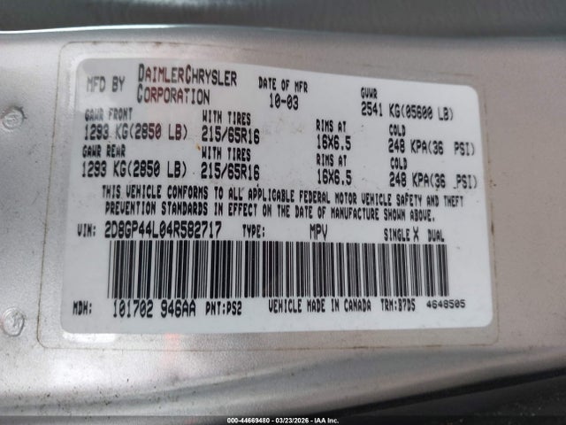 Dodge Grand Caravan Sxt