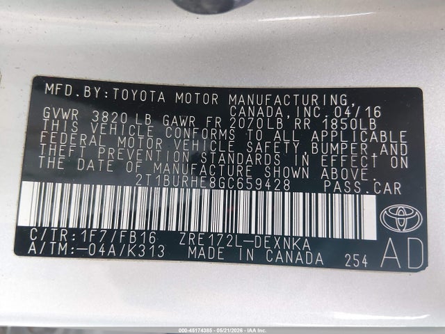 Toyota Corolla Le
