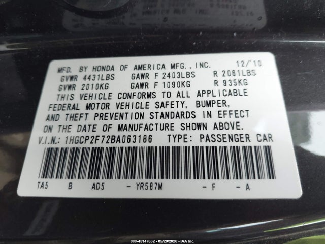 Honda Accord 2.4 Ex