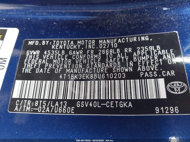 Toyota Camry Xle V6