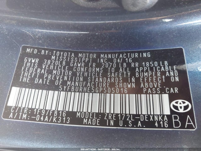 Toyota Corolla Le