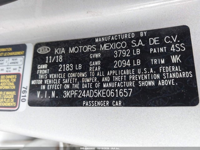 Kia Forte Lxs