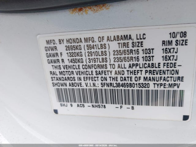 Honda Odyssey Ex
