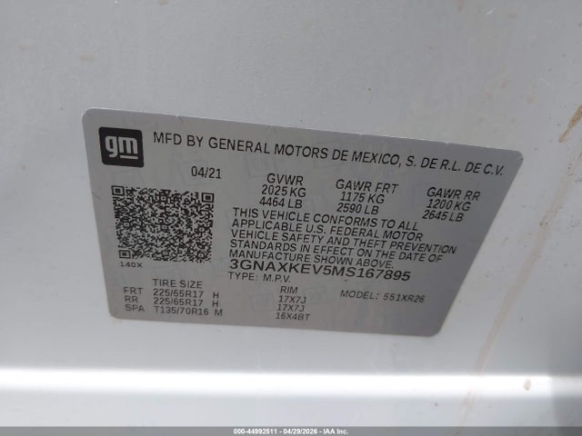 Chevrolet Equinox Fwd Lt